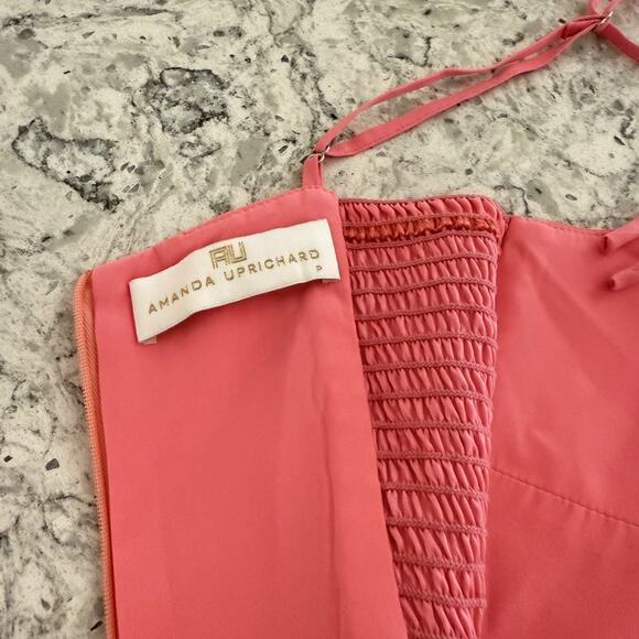 Amanda Uprichard Salmon Maxi Silk Dresss Size l - Picture 8 of 15
